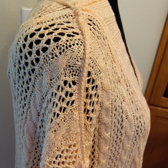 POL Boho Longline Open Cardigan Sweater Distressed Maxi Duster - Picture 6 of 9